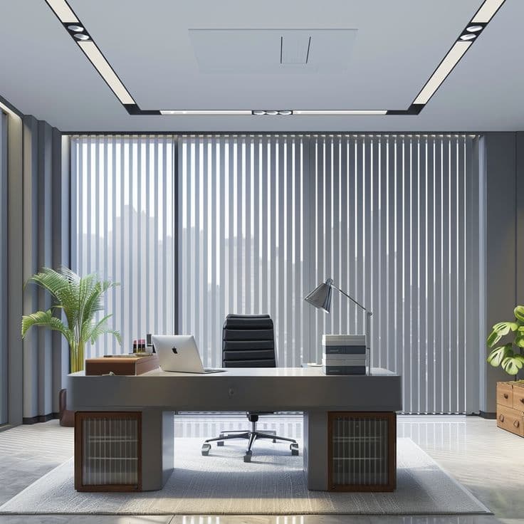 Window blinds in office