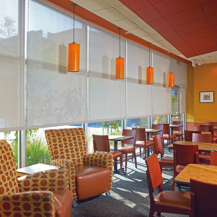 Restaurant with custom fabric treatments